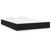 vidaXL Estructura de cama sin colch&oacute;n madera maciza negro 200x200 cm
