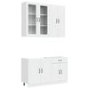 vidaXL Unidad de cocina KALMAR 4 uds. Blanco Brillante