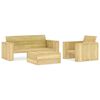 vidaXL Juego de muebles de jard&iacute;n 3 piezas madera de pino impregnada