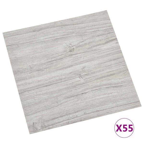 vidaXL Tableros de Suelo 55 pcs Gris Claro 5,11 m&sup2; PVC