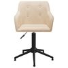 vidaXL Sillas de comedor giratorias 4 unidades tela color crema