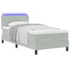 vidaXL Cama Box Spring LED con LED Gris Claro 100 x 200 cm Terciopelo