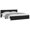 vidaXL Estructura cama LED sin colch&oacute;n cuero sint&eacute;tico negro 180x200cm