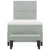 vidaXL Cama tipo Box Spring Gris claro 100 x 200 cm Terciopelo