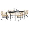 vidaXL Conjunto de Comedor de Jard&iacute;n 5 pcs Marr&oacute;n rat&aacute;n sint&eacute;tico