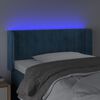 vidaXL Cabecero con LED de terciopelo azul oscuro 93x16x78/88 cm