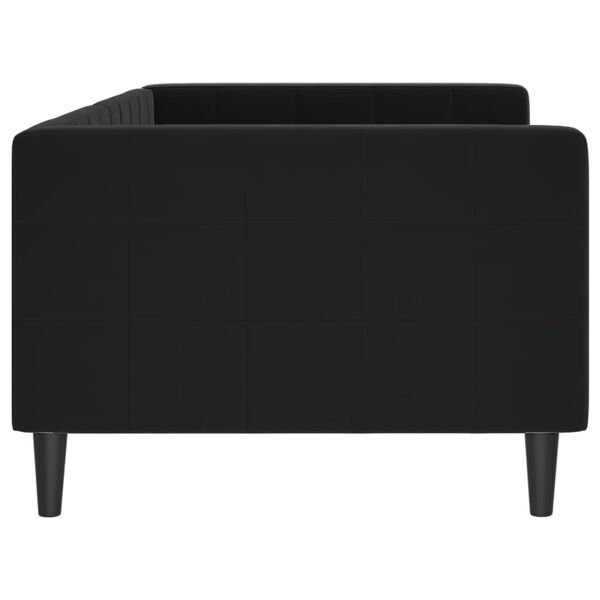 vidaXL Sof&aacute; cama sin colch&oacute;n terciopelo negro 90x190 cm