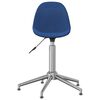 vidaXL Silla de oficina giratoria de tela azul