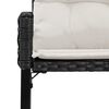 vidaXL Banco de exterior con coj&iacute;n Negro y Crema 118 x 55 x 82 cm