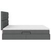 vidaXL Cama con tira de luces LED Gris oscuro 200 x 200 cm tela