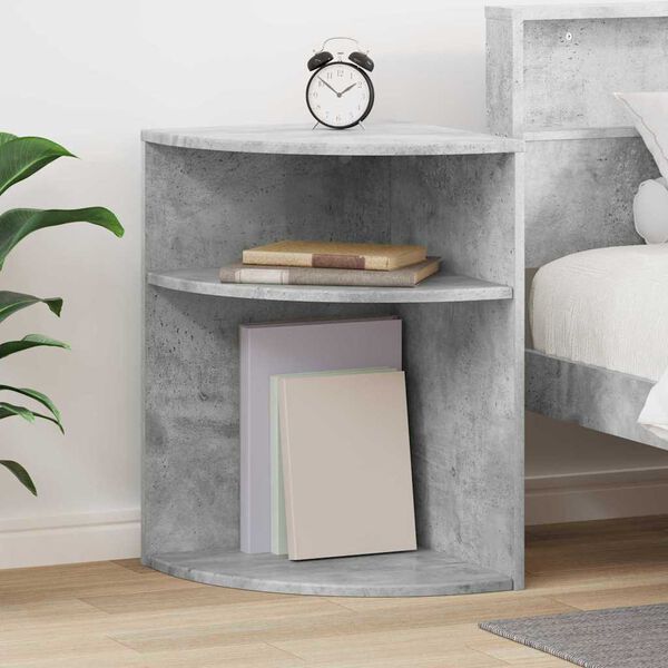 vidaXL Mesa Auxiliar Gris Concreto 39,7 x 39,7 x 60 cm