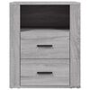 vidaXL Mesita de noche madera contrachapada gris Sonoma 50x36x60 cm