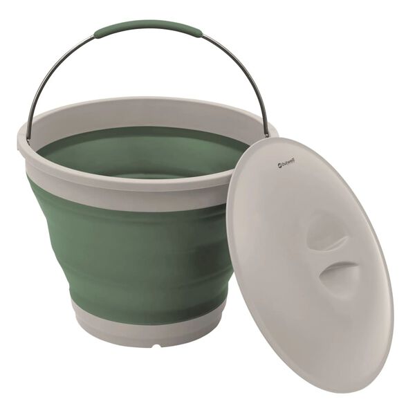 Outwell Recipiente redondo plegable con tapa Shadow verde