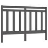 vidaXL Cabecero de cama madera maciza de pino gris 146x4x100 cm