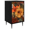 vidaXL Mesa de noche GENNEP Roble Negro 36 x 33 x 61 cm