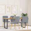 vidaXL Sillas de comedor 4 unidades tela gris claro