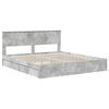 vidaXL Cama con almacenamiento con cabecera Gris Concreto 180 x 200 cm