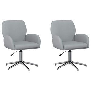 vidaXL Sillas de escritorio giratorias 2 uds. 54 x 58 x 90 cm Tela