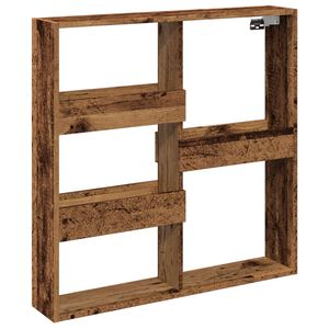 vidaXL Armario de pared madera ingenier&iacute;a madera envejecida 80x15x80cm