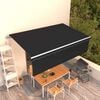vidaXL Toldo retr&aacute;ctil manual con persiana gris antracita 5x3 m