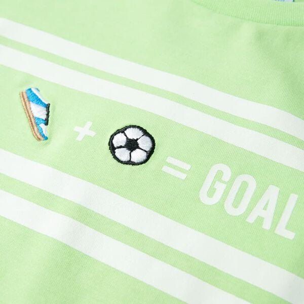 Camiseta infantil verde ne&oacute;n 140