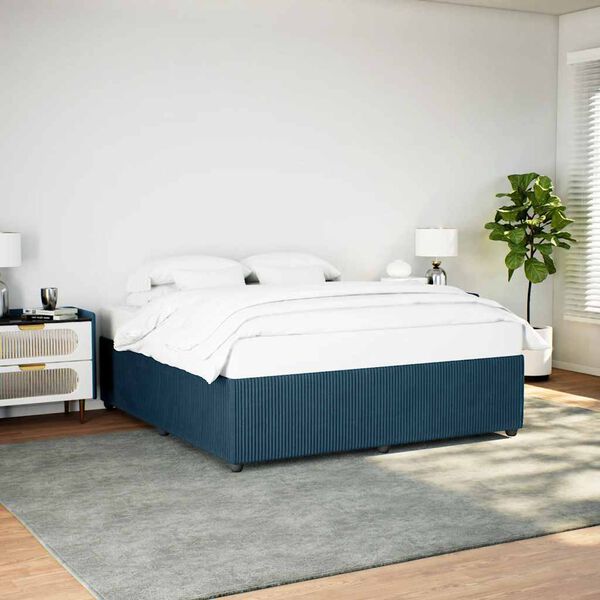 vidaXL Estructura de cama de terciopelo azul 180x200 cm
