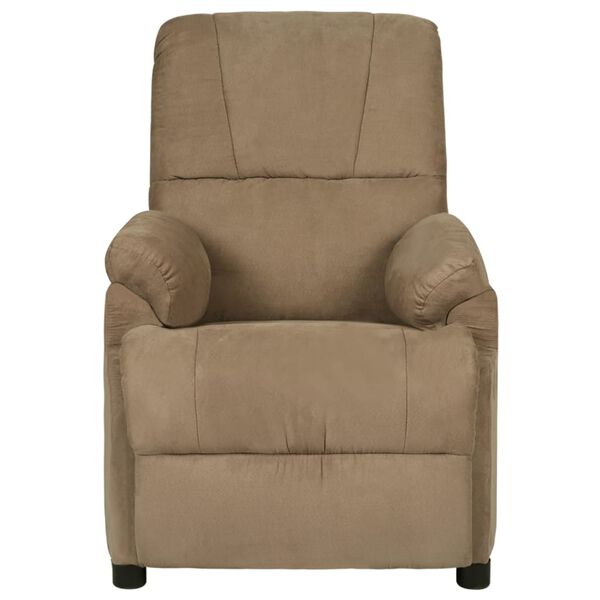 vidaXL Sill&oacute;n reclinable tela de microfibra gris taupe