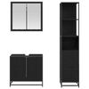 vidaXL Juego de muebles de ba&ntilde;o 3 pcs Roble Negro Madera contrachapada