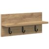 vidaXL Perchero de pared Montada en la pared Roble artisan