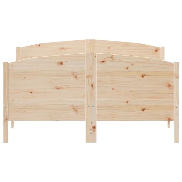 vidaXL Estructura de cama sin colchón madera de pino blanco 150x200 cm