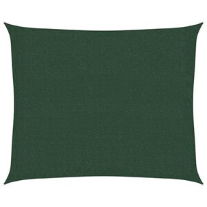 vidaXL Toldo de vela verde oscuro HDPE 160 g/m&sup2; 2,5x3 m