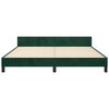 vidaXL Estructura cama sin colch&oacute;n terciopelo verde oscuro 160x200 cm