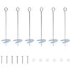 vidaXL Ancla de tierra 6 pcs Plateado &Oslash;10 x 40 cm Metal galvanizado
