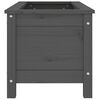 vidaXL Jardinera madera maciza de pino gris 82,5x40x39 cm