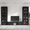 vidaXL Conjunto de mueble de TV FLORIN Negro Madera de ingenier&iacute;a