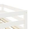 vidaXL Cama alta para ni&ntilde;os con cortinas madera pino rosa 90x190 cm