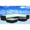 vidaXL Set muebles de jard&iacute;n 8 piezas y cojines rat&aacute;n sint&eacute;tico negro