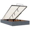 vidaXL Estructura cama otomana colchones terciopelo gris oscuro