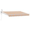 vidaXL Toldo Retr&aacute;ctil El&eacute;ctrico Azul y Naranja 3,5 x 2,5 m