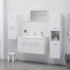 vidaXL Armario de ba&ntilde;o madera contrachapada blanco brillo 30x30x130 cm