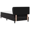 vidaXL Cama tipo Box Spring con colch&oacute;n Negro 90 x 200 cm Terciopelo