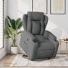 vidaXL Sillón reclinable elevable de tela gris oscuro