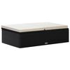 vidaXL Set muebles de jardín 2 piezas y cojines ratán sintético negro
