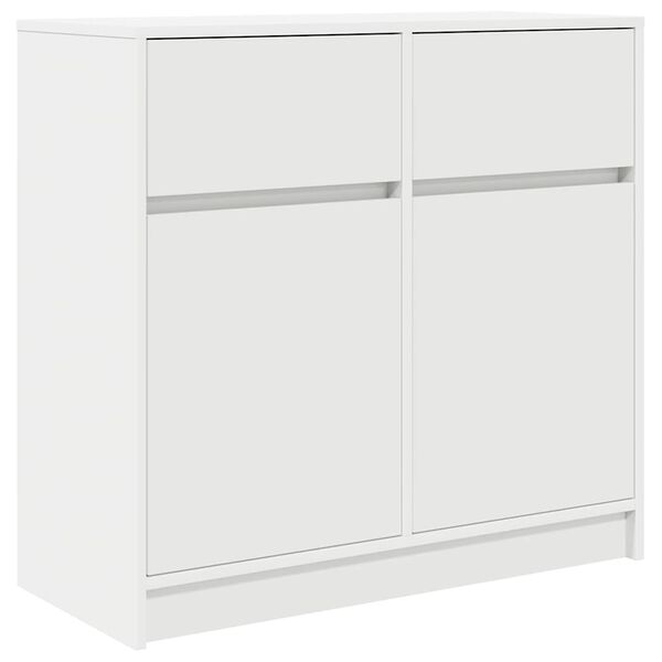 vidaXL Aparador con caj&oacute;n blanco 80x34x76 cm madera de ingenier&iacute;a