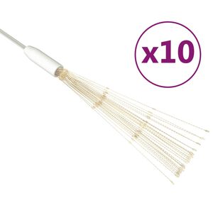 vidaXL Luces de petardo navidad exterior blanco c&aacute;lido 1400 LEDs 20 cm