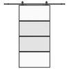 vidaXL Puerta corredera herrajes negro 102,5x205 cm vidrio templado