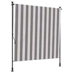 vidaXL Cortina de Rodillo Exterior Antracita y Blanco 120 x 270 cm
