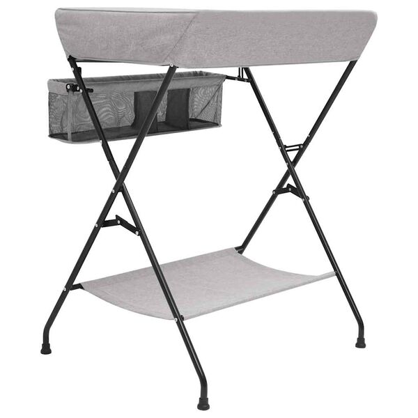 vidaXL Mesa cambiadora hierro gris claro