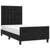 vidaXL Estructura de cama sin colch&oacute;n terciopelo negro 80x200 cm