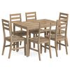 vidaXL Set de comedor 7 piezas madera maciza de acacia